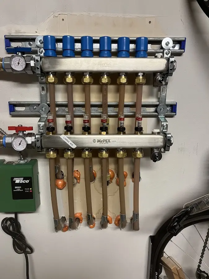 Plumber performing Gas Line Installation at a residential property in Brookings